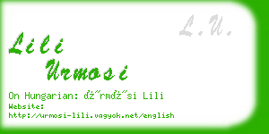 lili urmosi business card